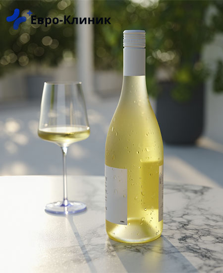 бутылка вина на столе